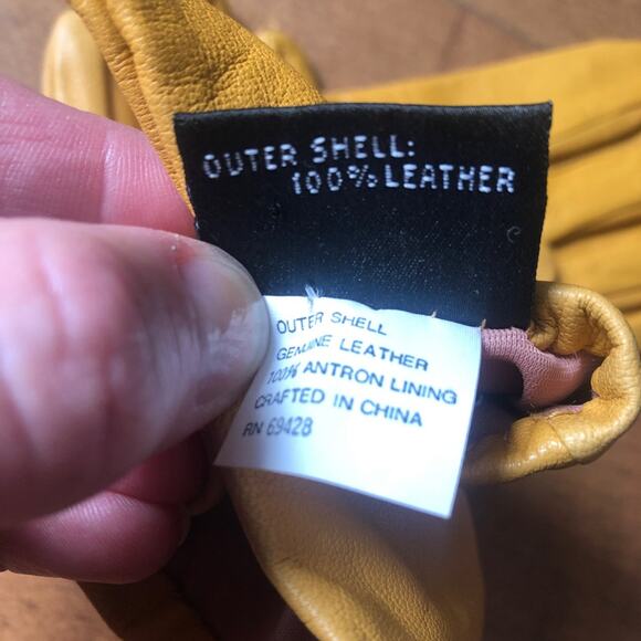 NWT Vintage Wilson Leather Gloves in yellow Size small - Picture 4 of 7